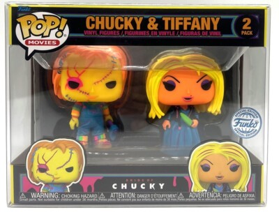Funko Pop! Bride of Chucky Tiffany & Chucky Blacklight 2 Pack Special Edition