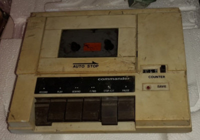 Vintage Commodore Zubehör Phonemark Computer Cassette Data Unit PM-4401C defekt