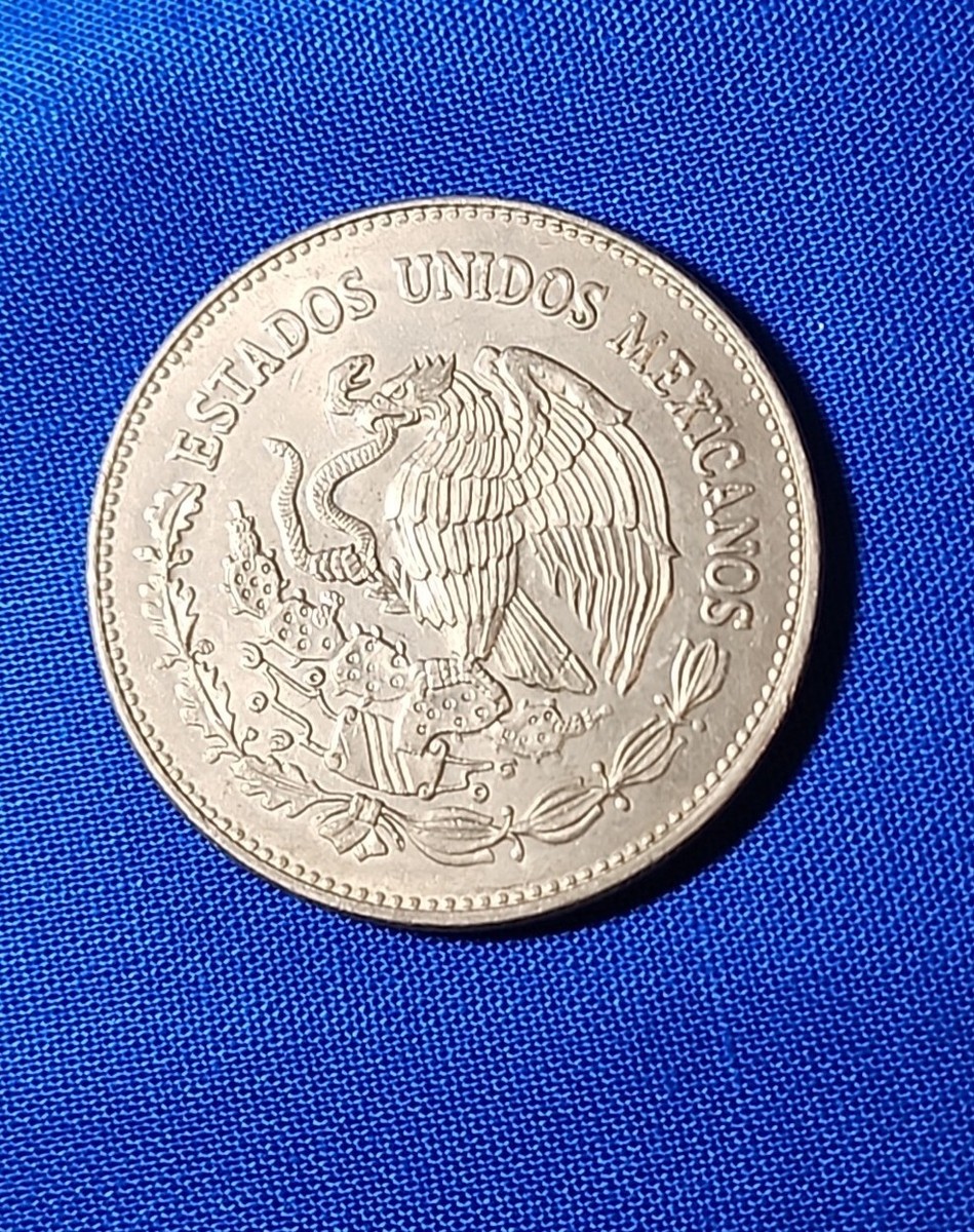 50 Pesos 1982 Diosa Del Templo Mayor de Mexico Coyolxauhqui - A3