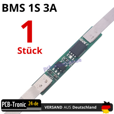 1S 3A BMS 3.7V Zelle Li-on 18650 Akku Schutz Platine Batterie Lithium Protection