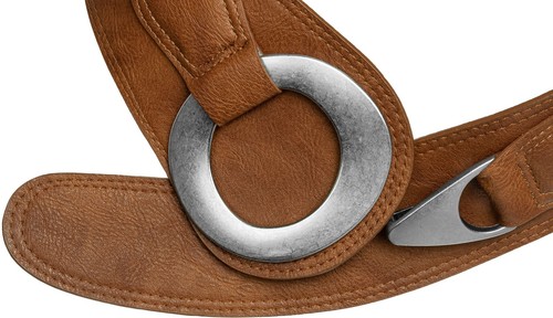 Caspar GU243 Breiter Damen Gürtel Taillengürten Hüftgürtel Runde Metallschließe - Bild 6 von 25