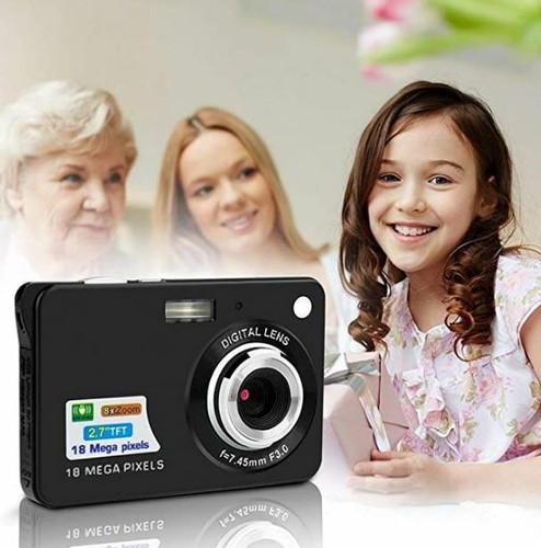 CLN Sportkamera, Tragbare Mini Digitalkamera 18MP 2,7 Zoll TFT LCD Bildschirm 8X  - Bild 7 von 7