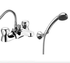 NEW Deva Profile Deck Mounted Bath Shower Mixer Tap Chrome DCM106 Modern Silver