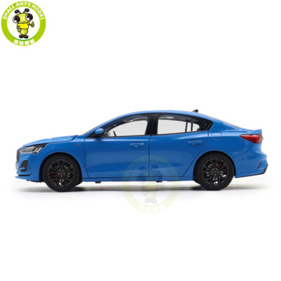 1/18 Ford Focus 2022 Blue Diecast Model Toys Car Gifts For Father