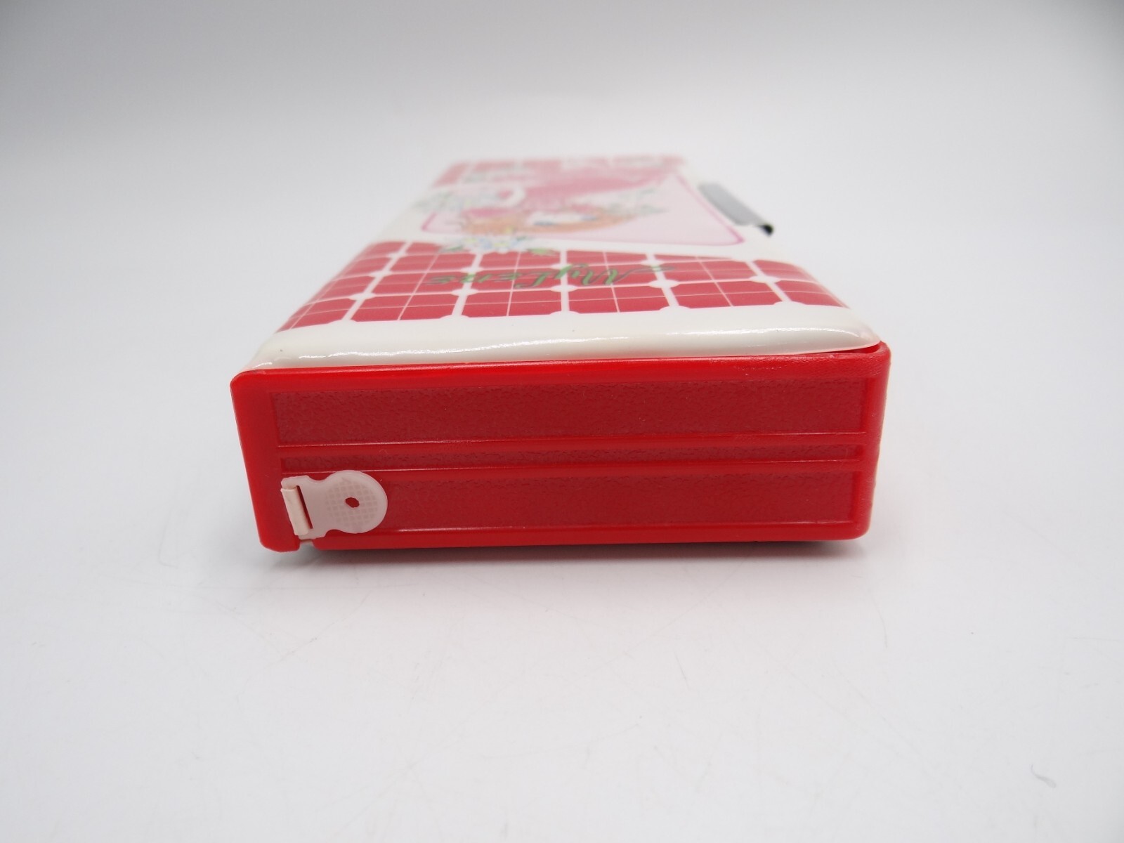 VTG 1970s Mylene Japanese Pencil Case 2 Door Anime Red Flower Union