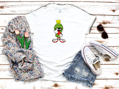 Marvin The Martian Bugs Hase weiß 3/4 kurzärmeliges Damen-T-Shirt P101