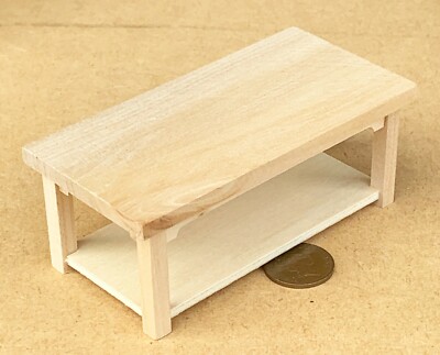 Puppenhaus Naturoptik Holz Couchtisch Maßstab 1:12 Möbel 197 tumdee