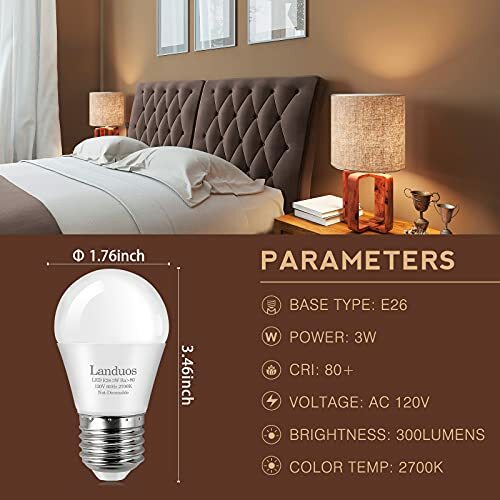 Bombilla LED 25 vatios Bombilla Soporte de noche equivalente de Mesa Lámpara Bombilla A15 Luz Bu.. | eBay