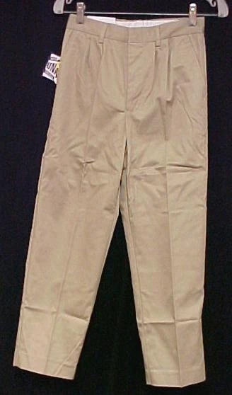 School Uniform Pants 18 Khaki Tan 4 Pkt Boy Unisex Galaxy Pleated Front New
