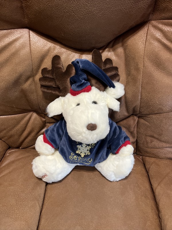 Vintage 2000 Tis The Season Christmas Moose Snowflake Friends Plush Stuffed  12”