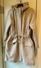Madewell Vancouver Wool Blend Beige Parka Coat Women Size Small