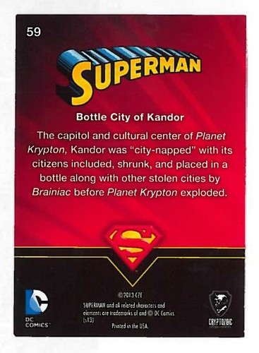 2013 Superman card set #1-62 complete NM/M - Picture 6 of 8