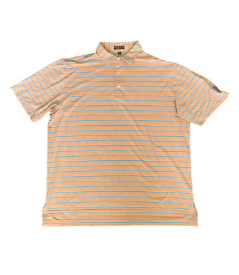 Peter Millar Summer Comfort Men's Golf Polo Shirt Size XL Orange