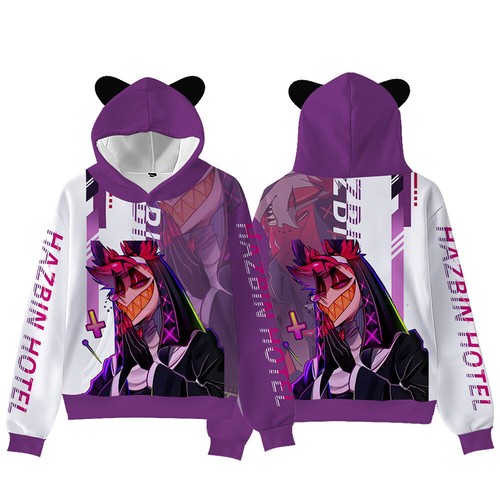 Hazbin Hotel Kids Hoodies Sweatshirts Tops Pullovers Outwears adult cute ear - Picture 2 of 35