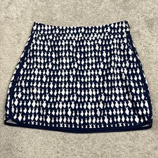 Vineyard Vines Performance Skirt Skort 8 Blue White Fish Allover Print Pattern