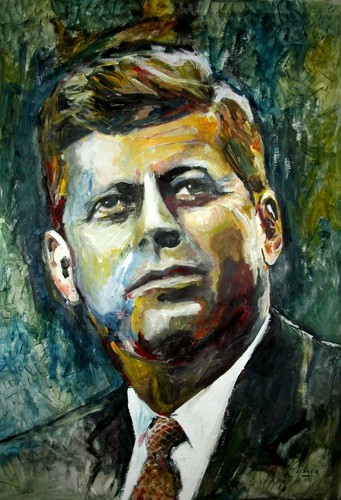 JFK JOHN FITZGERALD KENNEDY MARCELO NEIRA HAND SIGNED ART PRINT LIMIT EDIT #1/25