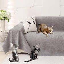 Cat Scratch Furniture Protector - Waterproof Anti-Slip Couch Cover for Pets 134"