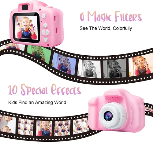 1080P Kinder Digitalkamera HD Mini Camcorder für Kinder Foto Video 32G TF Karte - Bild 5 von 24