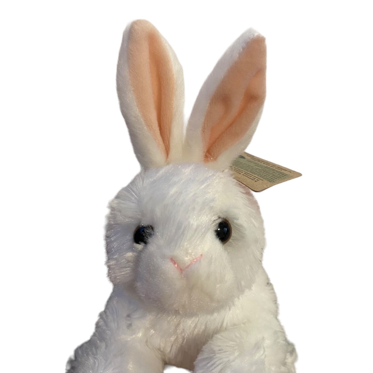 Aurora EcoFriendly White Baby Bunny Rabbit Plush Pellet Stuffed