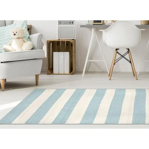 Liora Manne Sorrento Rugby Stripe Water Reversible Lightweight Rug, 3'6" X 5'... - Picture 6 of 6