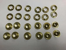 Brass Grommets MIL-G-16491-F #2J Heavy Duty Rolled Rim Spur 3/8" Hole, 12PC SET