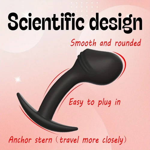 Wearable Anal Plug Silicone Male Prostate Massager Butt Probe Plug S/M/L Dildo - Picture 8 of 25