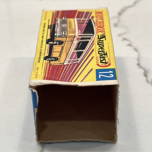 1970 VINTAGE MATCHBOX No.12d SETRA COACH - MAGENTA MINT “G” SUPERFAST BOX & BUS - Picture 15 of 15