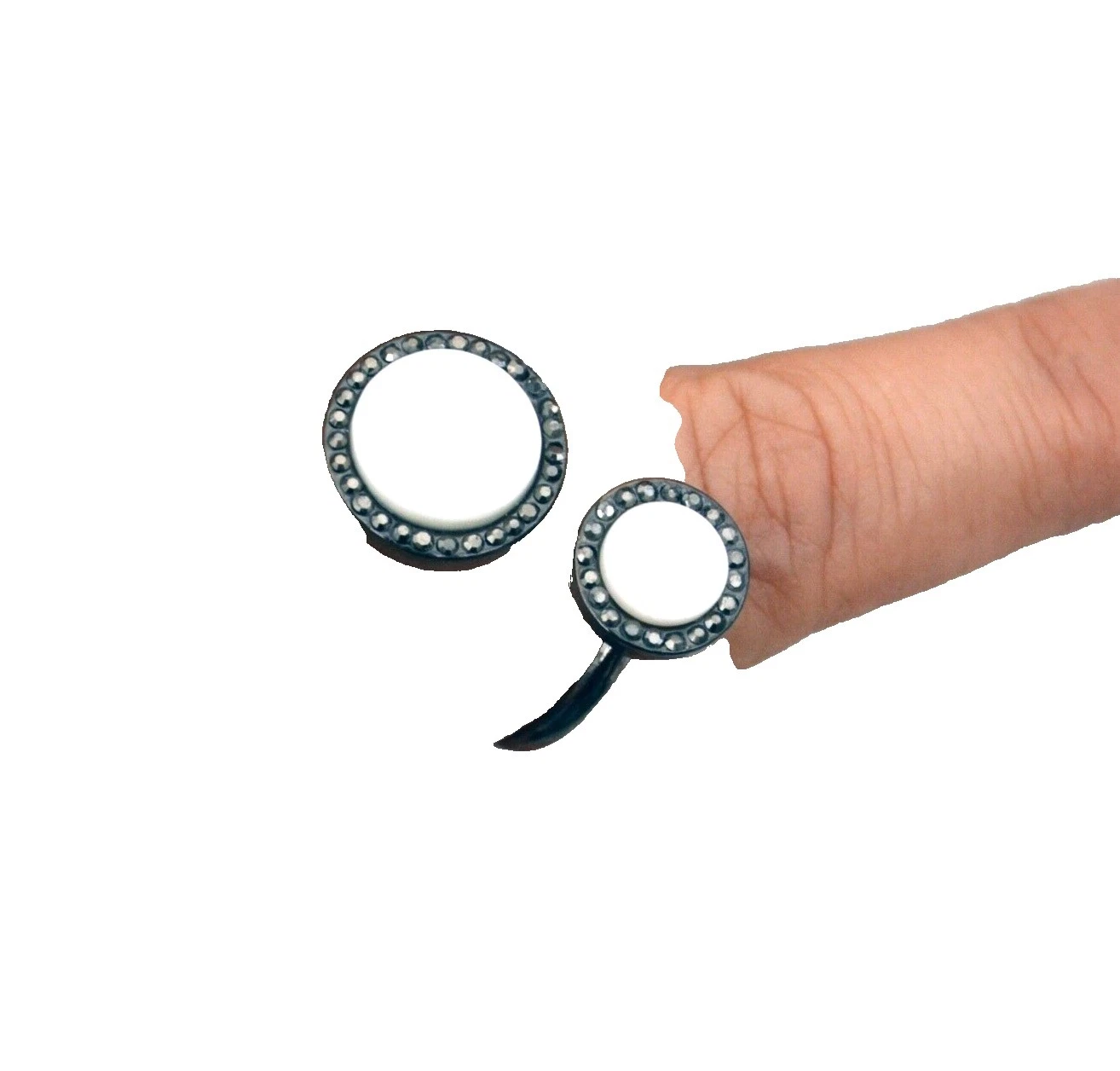 Carcasa de níquel anillos de Moda