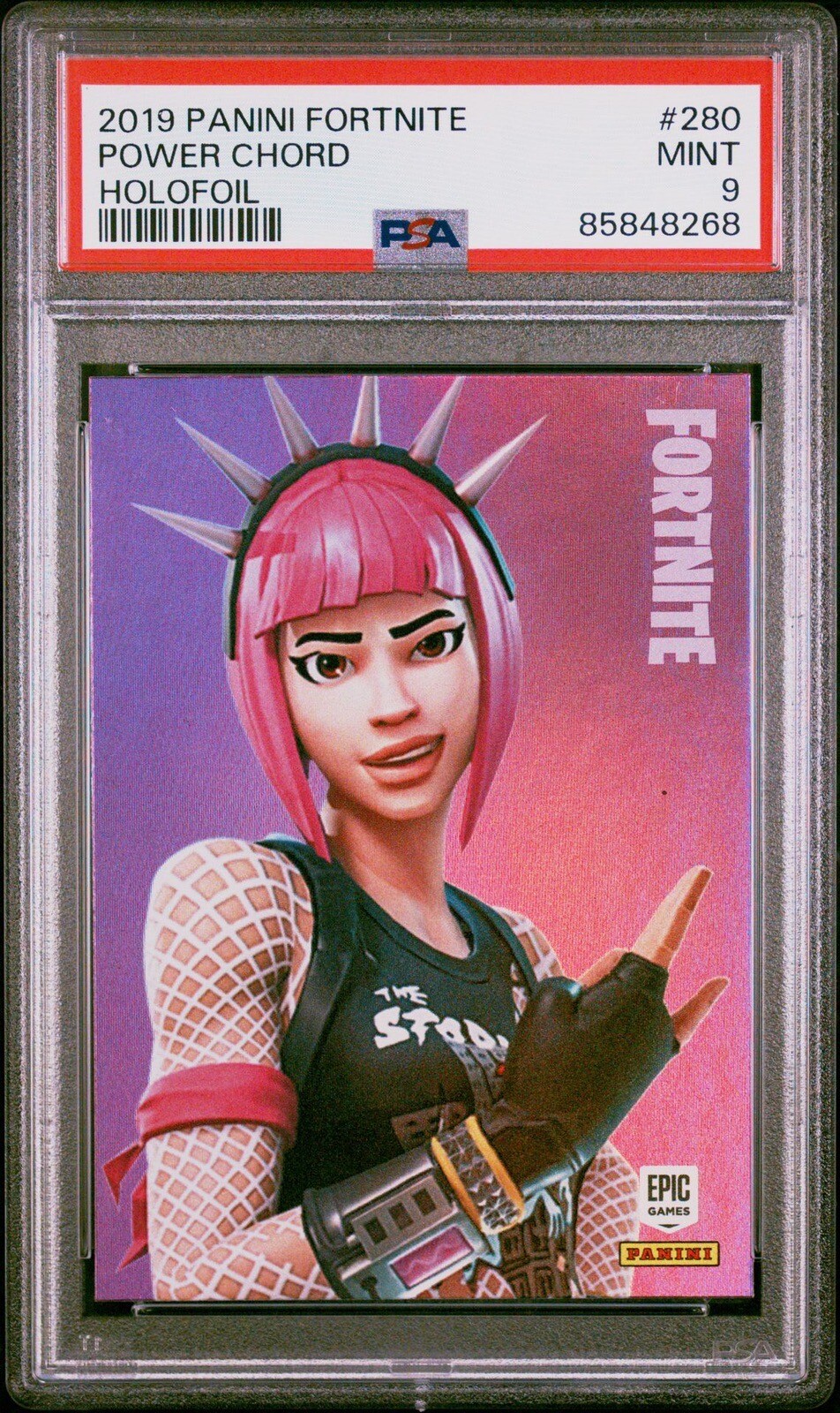 2019 Panini Fortnite Series 1 Power Chord Holofoil Holo PSA 9 #280 Mint USA