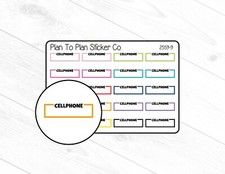 2559-9 Cellphone Boxes Planner Stickers.