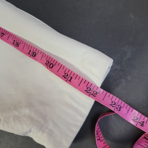 Abrigo de motociclista chaqueta de cuero suave blanco Firenze de colección para mujer talla mediana años 80 90 - Imagen 7 de 10