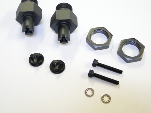 NEU HPI BAJA 5B SS Sechskantnaben Vorderachsen metallgrau 5T 5SC HB25 - Bild 3 von 3