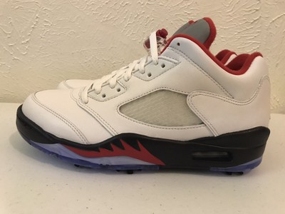 Nike Air Jordan V Low Golf White Red Black CU4523-100 Men's Size 8.5 | eBay