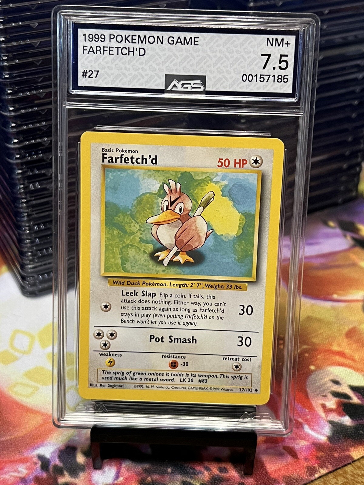 Farfetchd 027/102 Base Set Pokemon Card Regular Holo