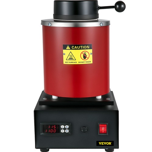 3Kg Horno de Fusión Eléctrico 1750W Control Digital PID +Accesorios Oro Plata - Imagen 12 de 12