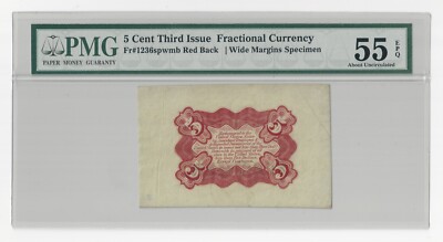 Fr#1236spwmb 5¢ 3rd Issue Fractional Currency Wide Margins