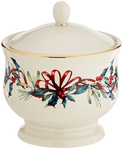 Lenox Winter Greetings Zucker- & Sahnekännchen Set – Keramik Mit 24K Gold, Weihnachtlich