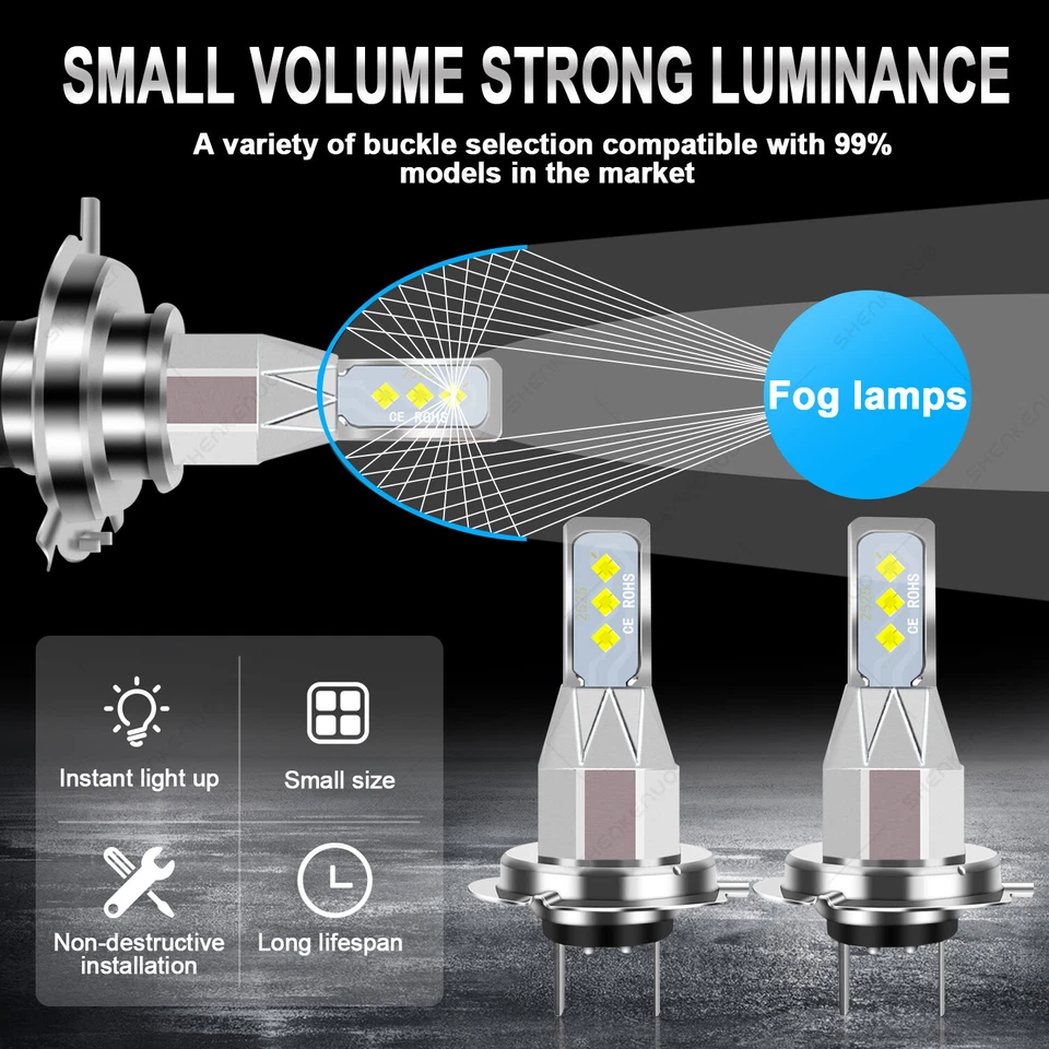 Para BMW HP2 Sport HP4 - 2X H7 LED Faros Bombillas 55W Alta Potencia 6000K Blanco Foto 3 de 4