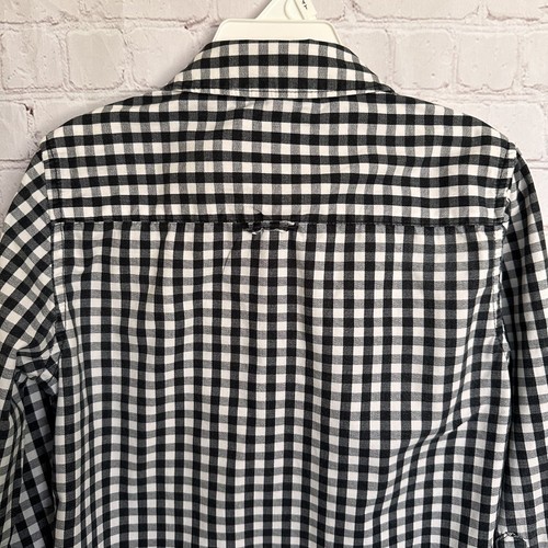 Denim & Flower Boy Size 5-6 110cm Gingham Black & White Long Sleeve Shirt - Picture 5 of 7