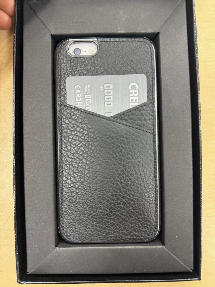 Funda Cartera Delgada Leche Y Miel para Apple iPhone 6/6S - Cuero Negro Foto 2 de 4