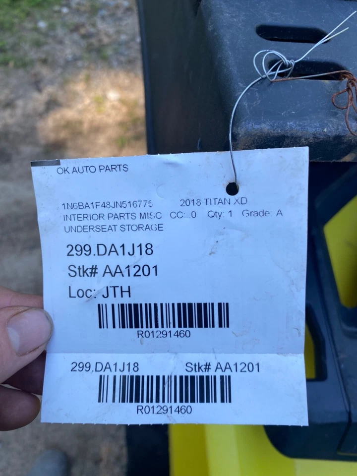 18 NISSAN TITAN XD PLATINUM RESERVE CREW CAB REAR UNDER SEAT STORAGE BIN - Image 2 of 4