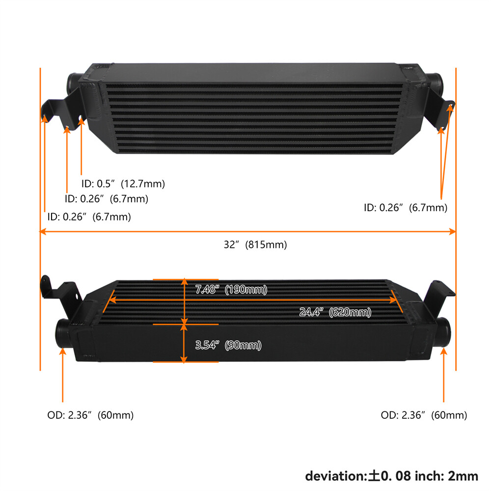 For VW Golf R GTI MK7 2.0T 1521 Front Mont Upgrade Twin Intercooler