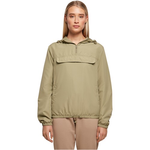 Urban Classics Ladies Recycled Basic Pull Over Jacket Half Zip Chest Pocket - Picture 18 of 25