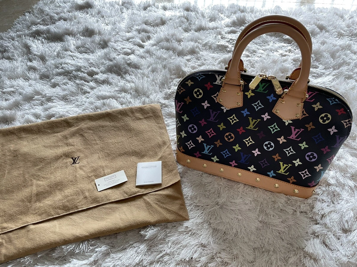 Louis Vuitton Black Monogram Multicolore Alma Bag