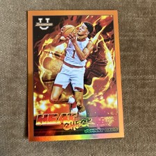 Johnny Davis 2022 Bowman U Heat Check /25 Orange Parallel RC #HC-15 Wizards
