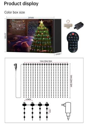 LED Fairy Curtain Lights LED Window String Lights Programmable for Wedding Party - Picture 2 of 25
