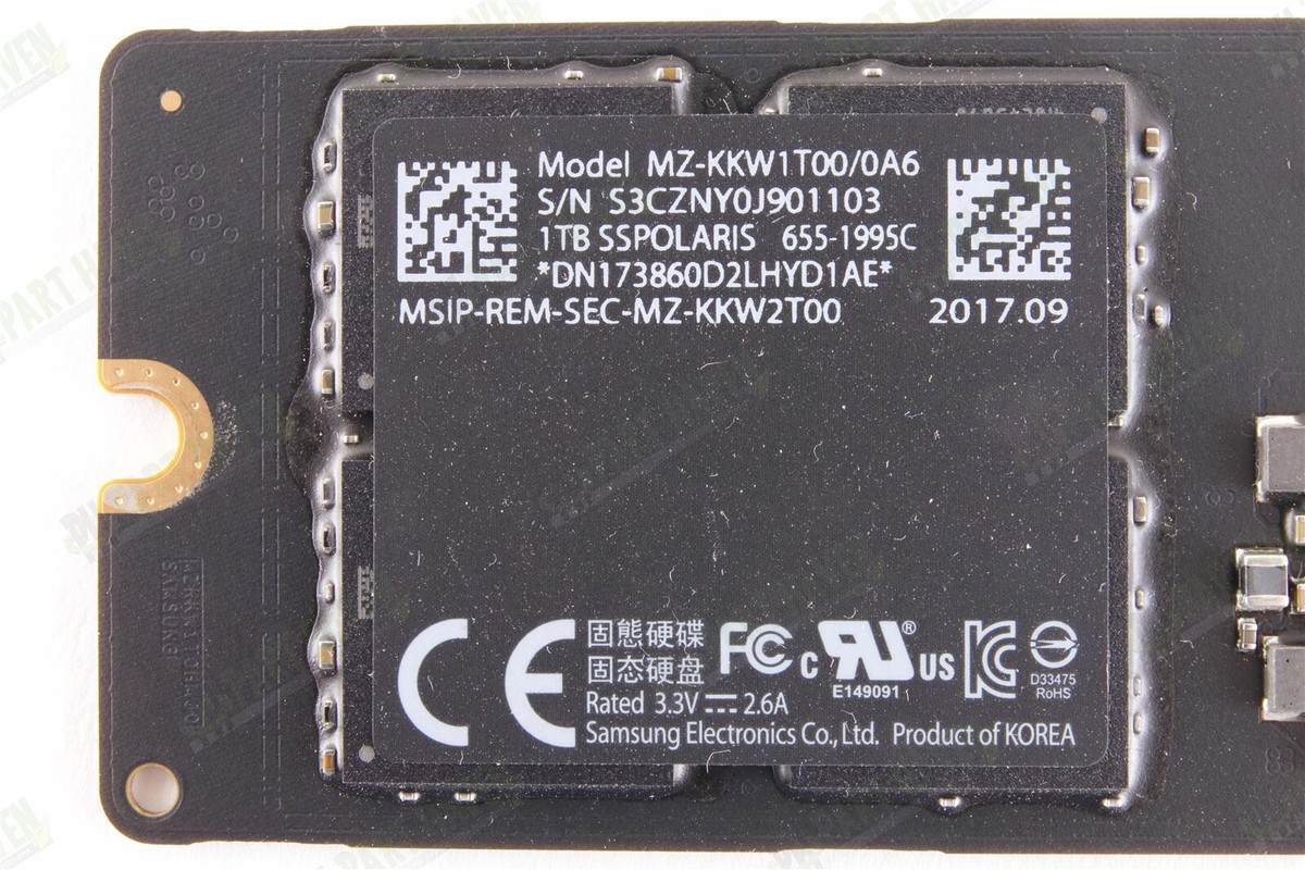1 TB SSD Apple OEM Samsung- APPLE iMac Mid 2017 655-1995 MZ