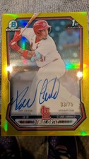 2026 Bowman Chrome Daniel Ortiz 1st True Yellow /75 CPA-DOR Cardinals