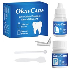 Zinc Oxide Eugenol Dental Cement Kit   Instant Tooth Repair, Cap, Crown  Bri...