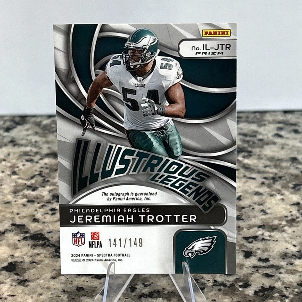 2024 Spectra Jeremiah Trotter Illustrious Legends Prizm Auto /149 No. IL-JTR 🔥 - Image 2 of 2